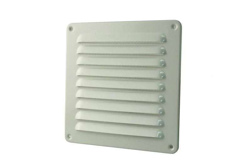 Lüftungsgitter mit Fliegengaze, aus Aluminium