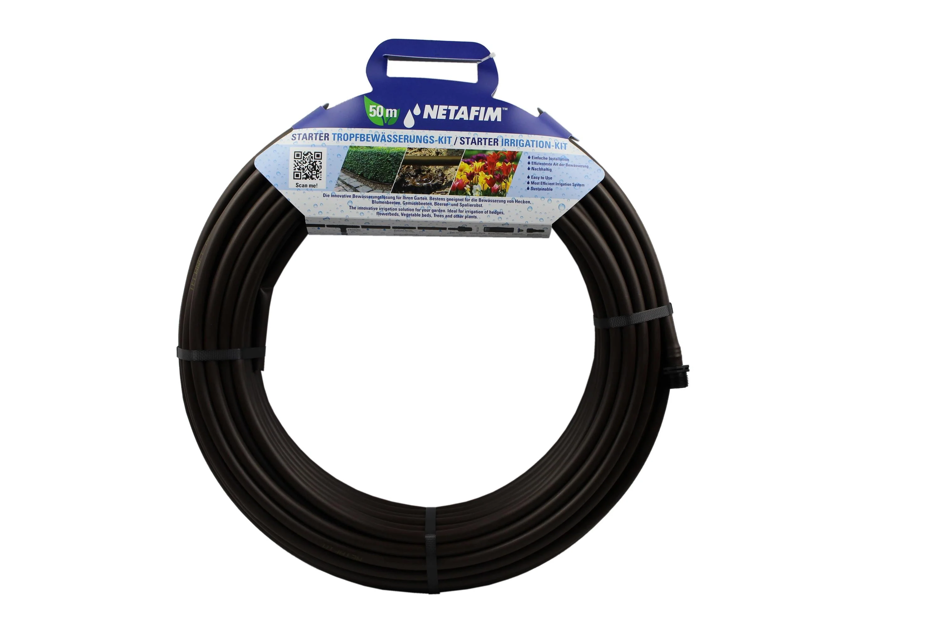 Tropfbewässerungs-Set für Hecken- und Beete 50 m – made by Netafim